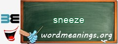 WordMeaning blackboard for sneeze